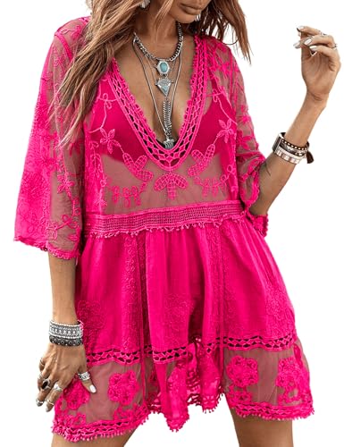 Eomenie Contrast Lace Coverup
