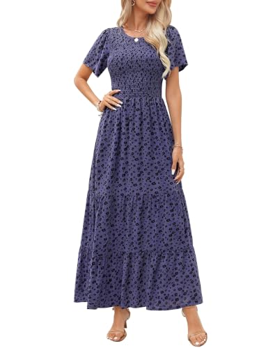Kranda Smocked Floral Maxi (Flattering)