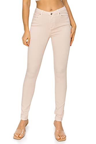 KHAKI & BLUE Womens The Everyday Garment-Dyed Skinny Jeans  Soft Stretchy High Rise Comfy Casual Pants