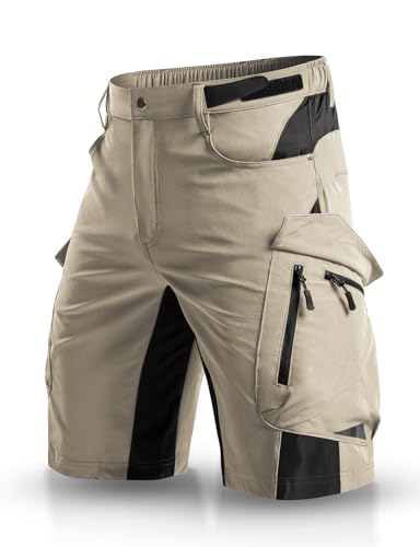 XKTTAC Men's Outdoor Quick Dry Lightweight Stretchy Shorts for Hiking, Tactical, Camping, Travel with 6 Pockets