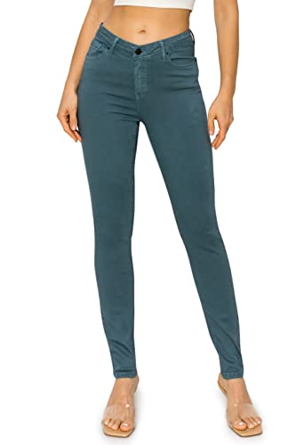 KHAKI & BLUE Womens The Everyday Garment-Dyed Skinny Jeans  Soft Stretchy High Rise Comfy Casual Pants