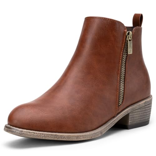 Jeossy Women's 905 Ankle Boots, Classic Low Heeled Short Booties, Casual Comfortable Boots with Wide Widths Available