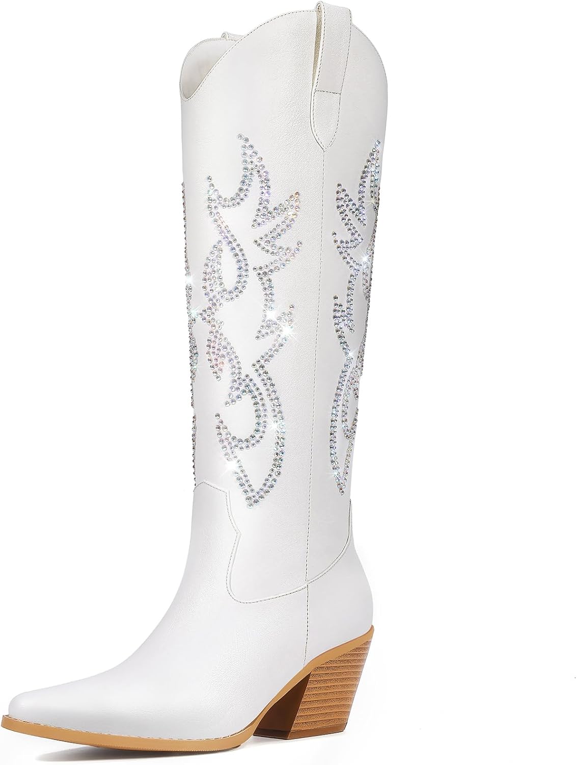 Pasuot Rhinestone Cowboy Boots