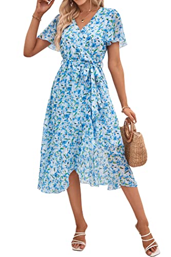 PRETTYGARDEN Blue A-Line Maxi