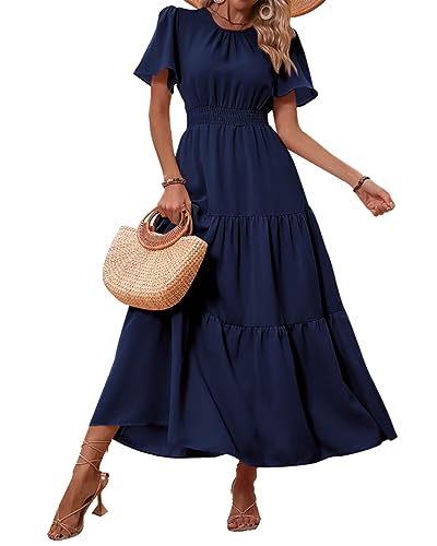 PRETTYGARDEN Flowy Tiered Maxi