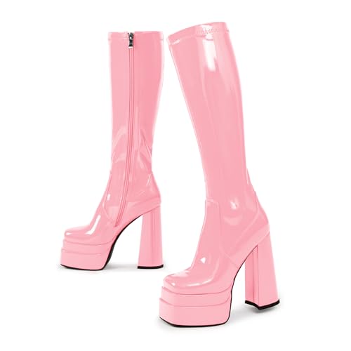 wetkiss Platform Knee High Boots (Value)