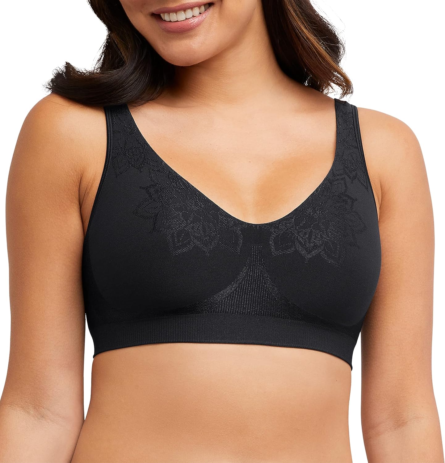 Bali Women's Wireless Bra, Comfort Revolution Seamless T-Shirt, Moisture-Wicking, ComfortFlex Fit