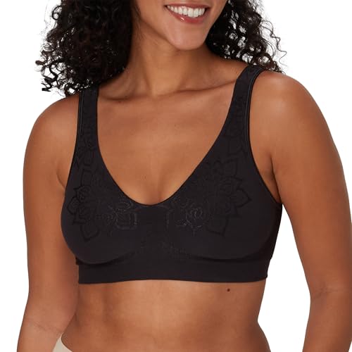 Bali Women's Wireless Bra, Comfort Revolution Seamless T-Shirt, Moisture-Wicking, ComfortFlex Fit