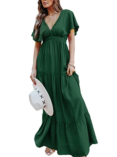 Amegoya Floral V-Neck Maxi