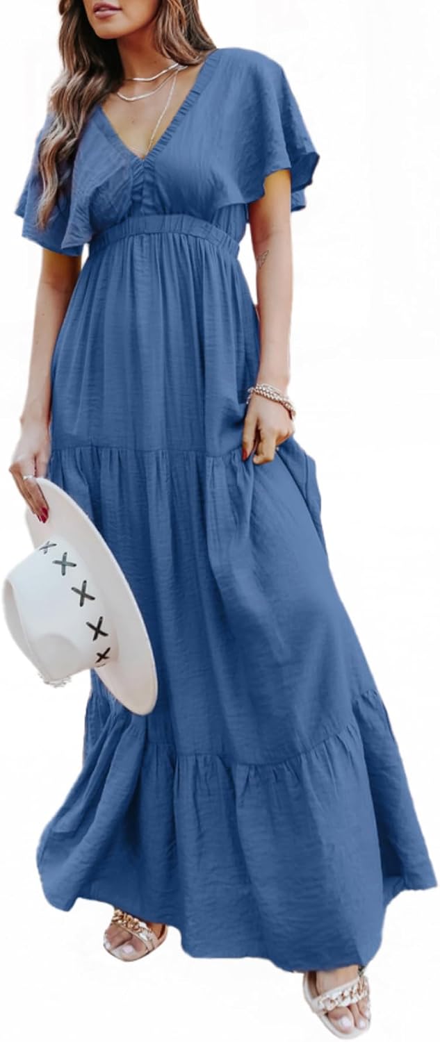 Amegoya Maternity Ruffle Maxi