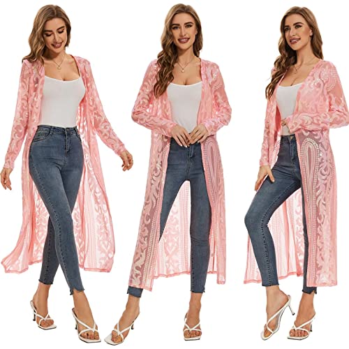Women's Sequin Cardigan Duster
