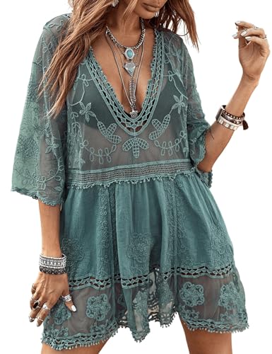 Eomenie Contrast Lace Cover-Up