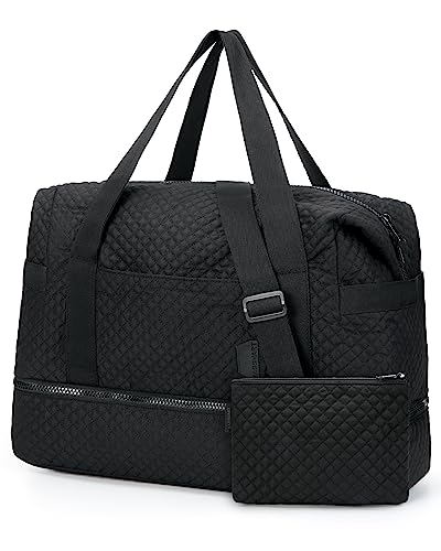 BAGSMART Large Gym Bag with Yoga Mat Buckle, Weekender Overnight Bag for Women, Travel Duffle Bag for Travel Essentials, Carry On Tote Bag Hospital Bag for Labor and Delivery