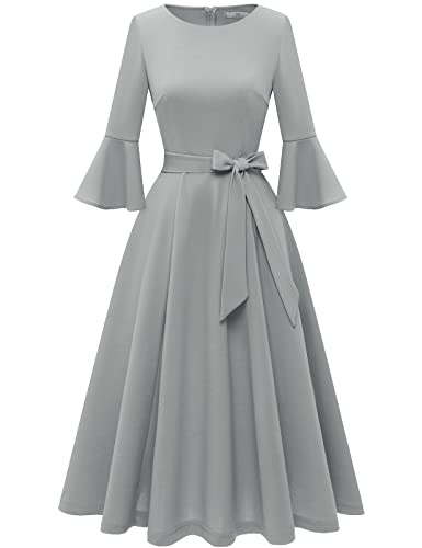 HomRain Bell-Sleeve A-line Dress