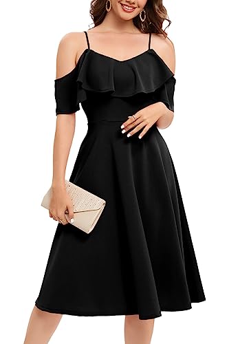 Bbonlinedress Off The Shoulder Cocktail Dress (Black)