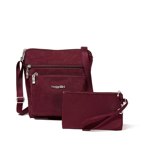 Baggallini Pocket Crossbody Bags for Women 8x8 Small Lightweight Durable Water-Resistant Travel Purse W/RFID