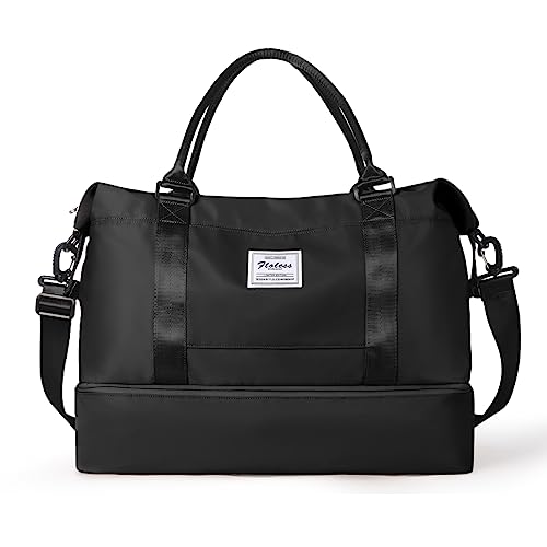 Travel Duffel Bag,Sports Tote Gym Bag,Shoulder Weekender Overnight Bag for Women