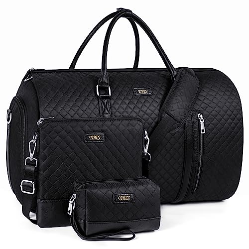 TIBES 4pcs Convertible Garment Duffel Bag (Best Value)