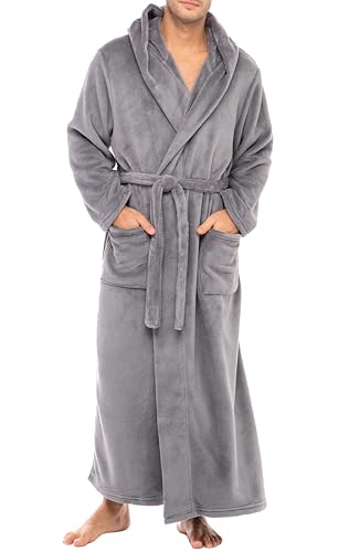 Alexander Del Rossa Mens Robe with Hood (Large)