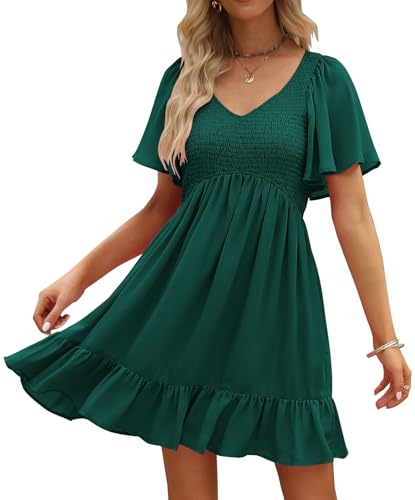 LILLUSORY Women's Flowy Casual Mini Dress