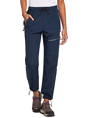 baleaf Women's Hiking Pants Quick Dry Lightweight Water Resistant Elastic Waist Cargo Pants for All Seasons