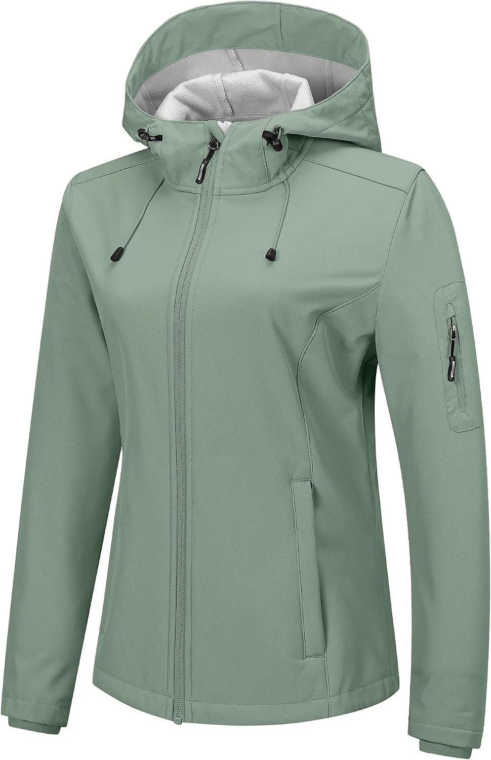 Outdoor Ventures Women's Softshell Jacket with Hood Fleece Lined