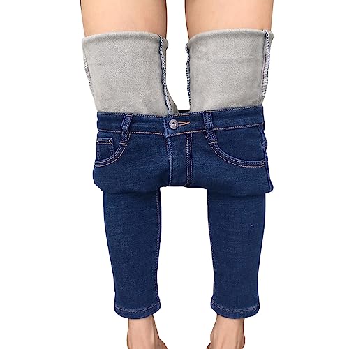 heipeiwa Women's Winter Jeans Fleece Lined Jeans Thermal Thick Skinny Denim Pants Slim Stretch Warm Jeggings