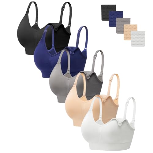 HBselect Women Maternity Bras 5 Pack