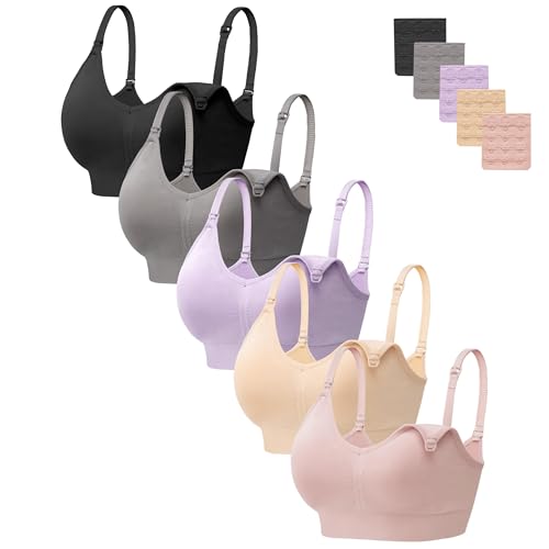 HBselect Women Maternity Bras 5 Pack
