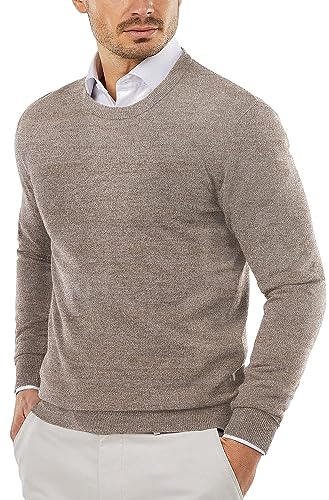 COOFANDY Men's Crew Neck Sweater Slim Fit Lightweight Sweatshirts Knitted Pullover for Casual Or Dressy Wear
