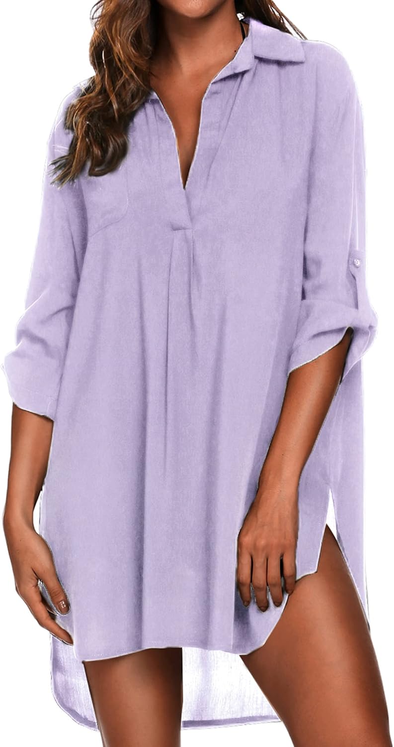 Ekouaer Beach Cover Ups for Women V Neck