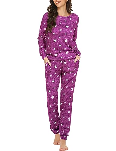 Ekouaer Womens Jogger Pajama Set