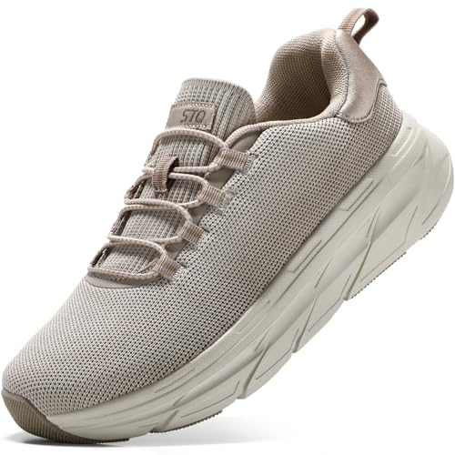 STQ Slip on Sneakers Women Orthopedic Walking Shoes for Plantar Fasciitis Relief Cushioned Sole Arch Support Breathable Non Slip Tennis Athletic Gym Workout Comfort Memory Foam Fashion Sneaker