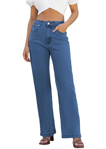 Womens Jeans High Waisted Straight Leg Loose Stretchy Lightweight Tummy Control Trendy Jeans for Women 2025