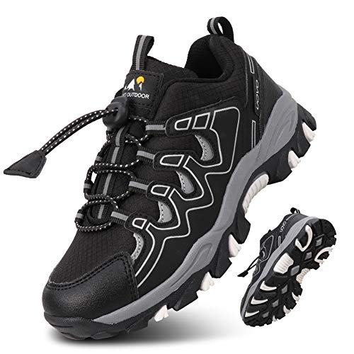 Boys Girls Hiking Trail Shoes Waterproof Slip Resistant Outdoor Trekking Walking Running Sneakers(Little/Big Kids)