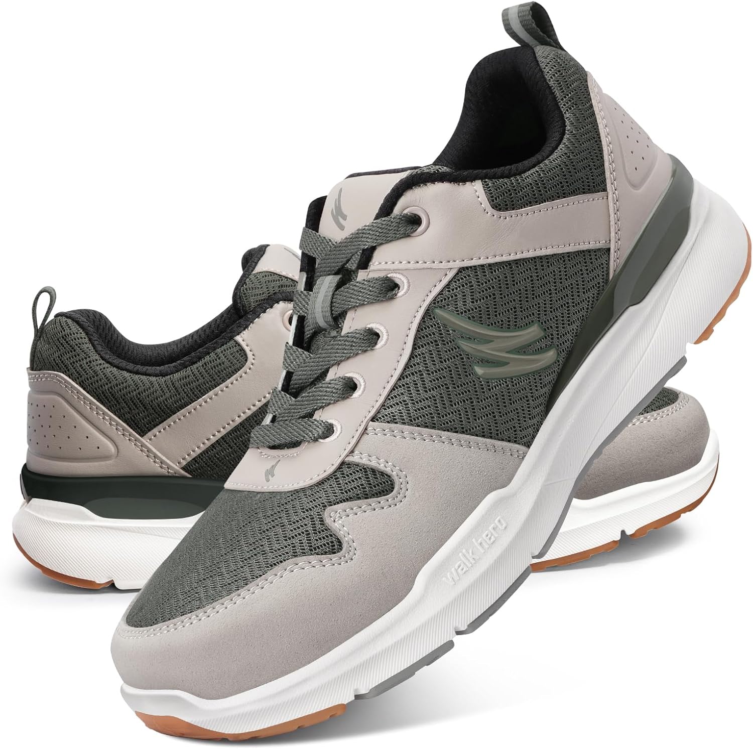 Walking Shoes for Men with Arch Support - Orthopedic Comfortable Sneakers for Plantar Fasciitis - Breathable Non Slip Shoes for Flat Feet & Pain Relief
