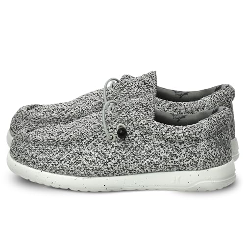 Hurley Kids Elastic Lace Loafers, Canvas Shoes for Boys & Girls - Comfortable, Durable, Stylish - Kid's Fashion Sneakers, Wide Toe Shoes for Everyday Wear