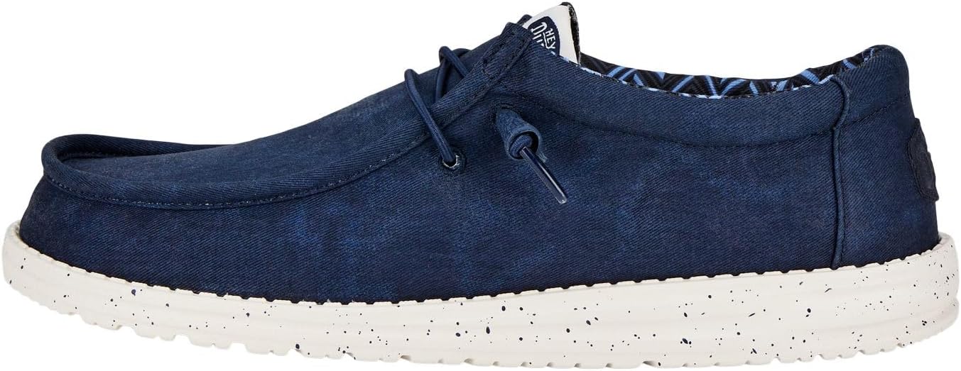 HEYDUDE Mens Wally Stretch Canvas Loafers | Comfortable Lightweight Slip-On Shoes for Men | Casual Walking, Travel & Everyday Comfort
