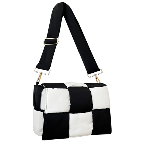 NAARIIAN Shoulder bags for women, Light-weight small puffer purses waterproof, hand-woven puffy bag crossbody handbag