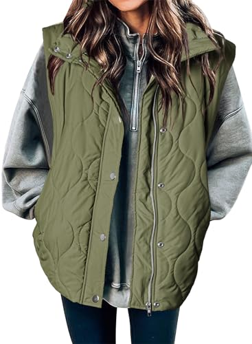 EVALESS Cropped Puffer Vest Women Lightweight Quilted Stand Collar Sleeveless Jackets Fall Winter 2025 Button Zip Up Coat