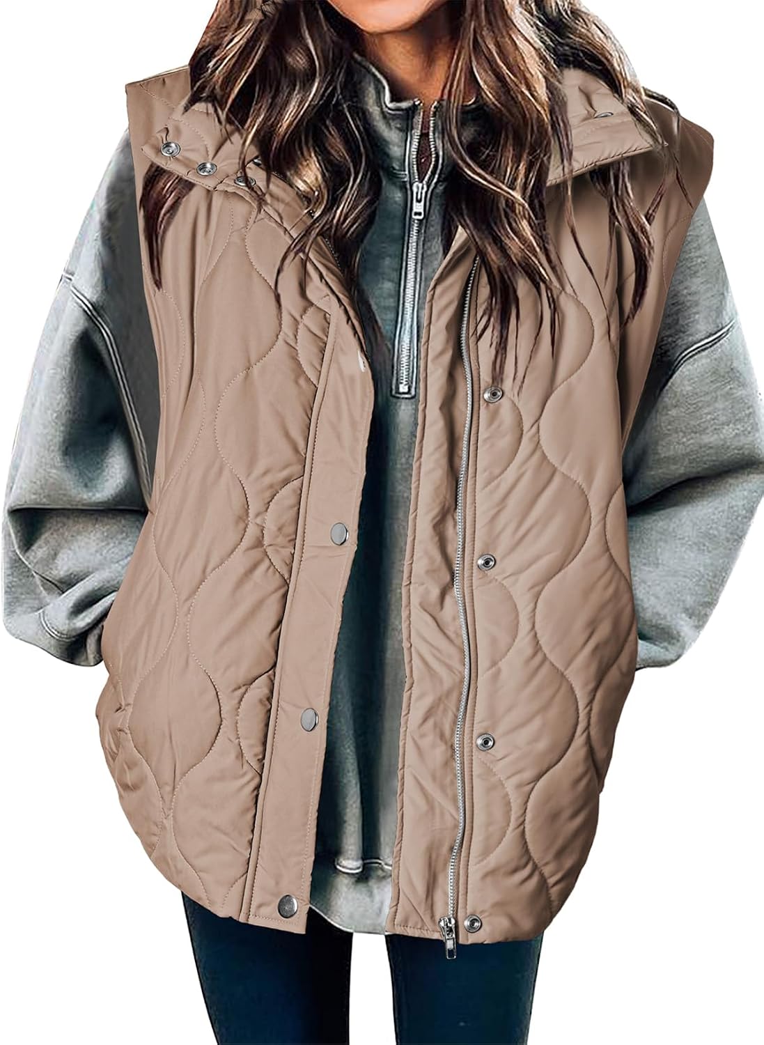 EVALESS Cropped Puffer Vest