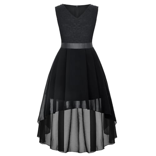 Viriber Girls Floral Lace Dress (O Neck)