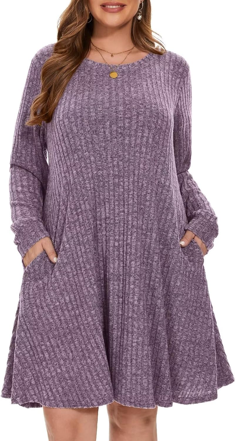 BELAROI Ribbed Knit Swing Dress