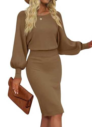 MIROL Ribbed Bodycon Midi