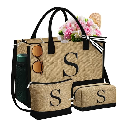 YOOLIFE Initial Jute Tote