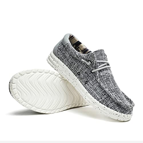 Mens Machine Washable Slip On Lace Up Casual Loafer Breathable Travel Canvas Shoes for Men Comfortable and Stylish Summer Loafers Lightweight Walking Shoes Boat Shoe