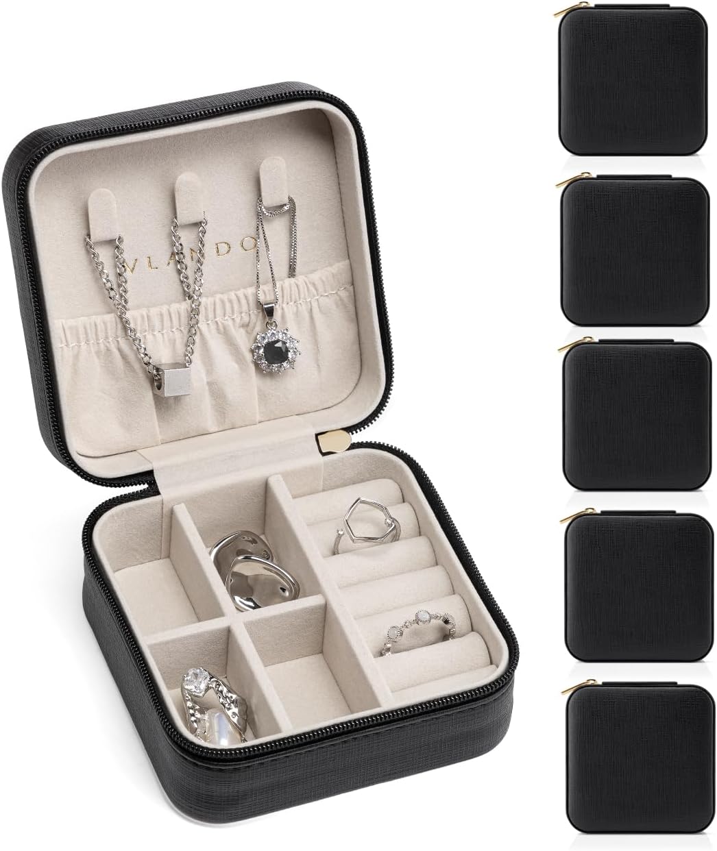Vlando Travel Jewelry Box (Black)