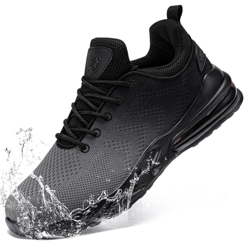 LARNMERN Men Non Slip Work Sneakers Water Resistant Food Service Zapatos Trabajo Antideslizantes Walking Shoes Waterproof Shoes Slip-on
