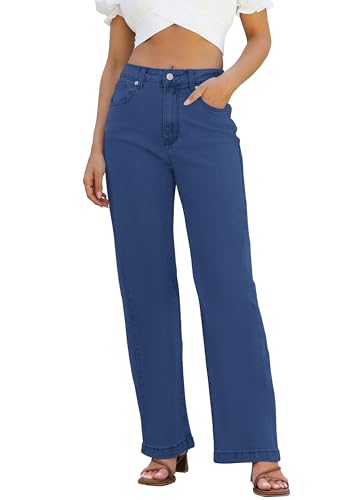 Womens Jeans High Waisted Straight Leg Loose Stretchy Lightweight Tummy Control Trendy Jeans for Women 2025