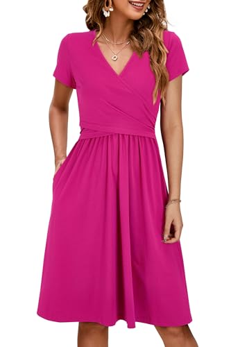 OUGES V‑Neck Midi (with pockets)
